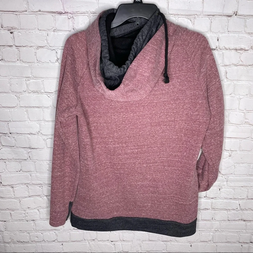 Pink Relaxed Fit Hoodie with Cowl Neck - Picture 5 of 5